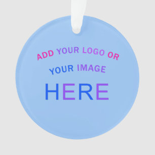 Trendy Professional Branding Customisable Blue Ornament