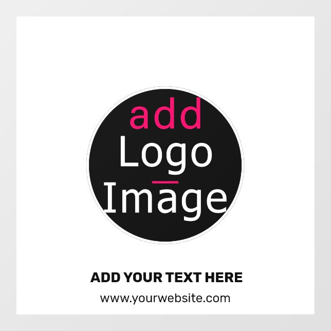 Trendy professional business customisable logo   window cling (Sheet)