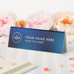 Trendy Professional business logo Desk Nameplate 