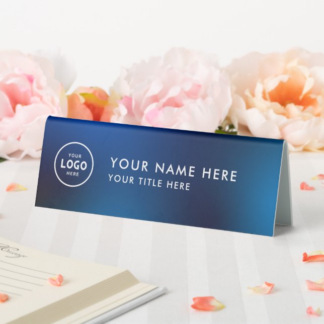 Trendy Professional business logo Desk Nameplate  (In SItu (Wedding))