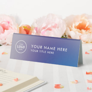Trendy Professional business logo Desk Nameplate
