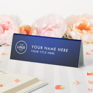 Trendy Professional business logo Desk Nameplate