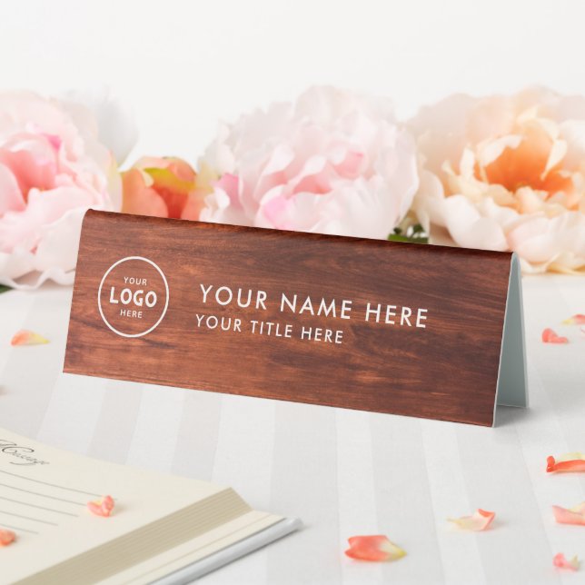Trendy Professional business logo Desk Nameplate  (In SItu (Wedding))