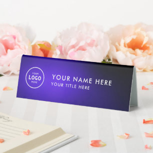 Trendy Professional business logo Desk Nameplate 
