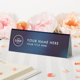 Trendy Professional business logo Desk Nameplate