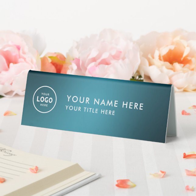 Trendy Professional business logo Desk Nameplate  (In SItu (Wedding))