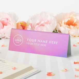 Trendy Professional business logo Desk Nameplate 