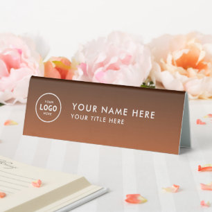 Trendy Professional business logo Desk Nameplate