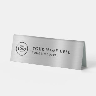 Trendy Professional business logo Desk Nameplate 