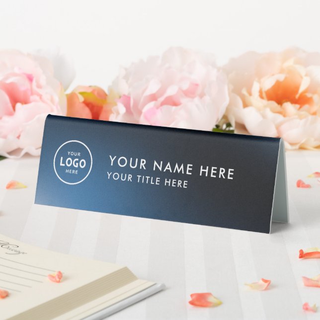 Trendy Professional business logo Desk Nameplate  (In SItu (Wedding))