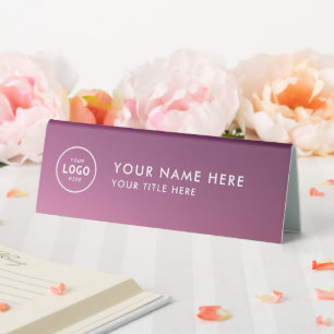 Trendy Professional business logo Desk Nameplate 