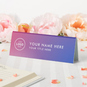 Trendy Professional business logo Desk Nameplate