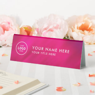 Trendy Professional business logo Desk Nameplate 