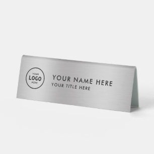 Trendy Professional business logo Desk Nameplate 