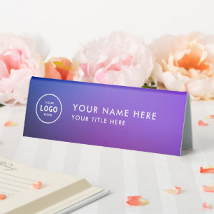 Trendy Professional business logo Desk Nameplate