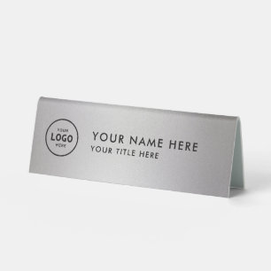 Trendy Professional business logo Desk Nameplate 