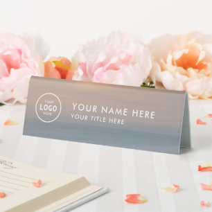 Trendy Professional business logo Desk Nameplate 