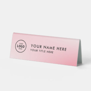 Trendy Professional business logo Desk Nameplate 