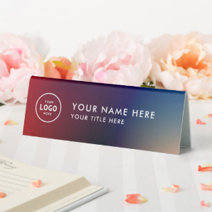 Trendy Professional business logo Desk Nameplate 