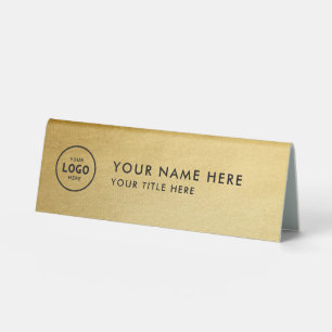 Trendy Professional business logo Desk Nameplate 