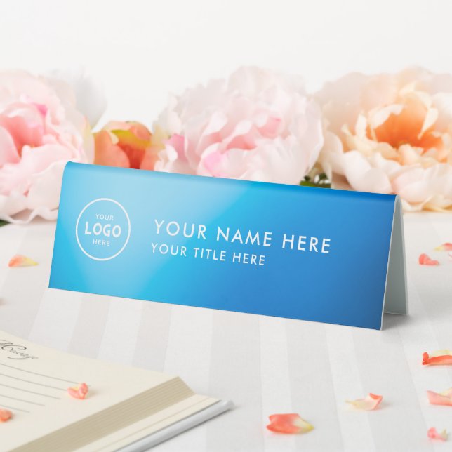 Trendy Professional business logo Desk Nameplate  (In SItu (Wedding))
