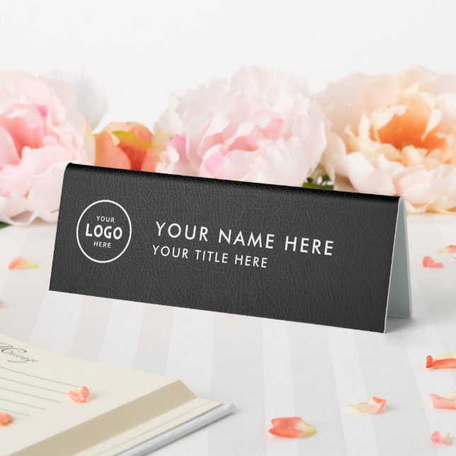Trendy Professional business logo Desk Nameplate  (In SItu (Wedding))
