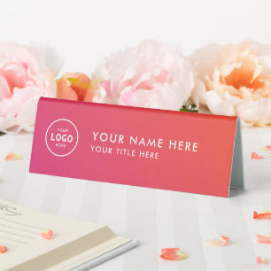 Trendy Professional business logo Desk Nameplate 