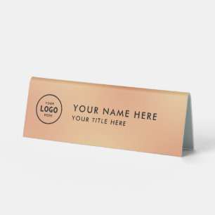 Trendy Professional business logo Desk Nameplate 
