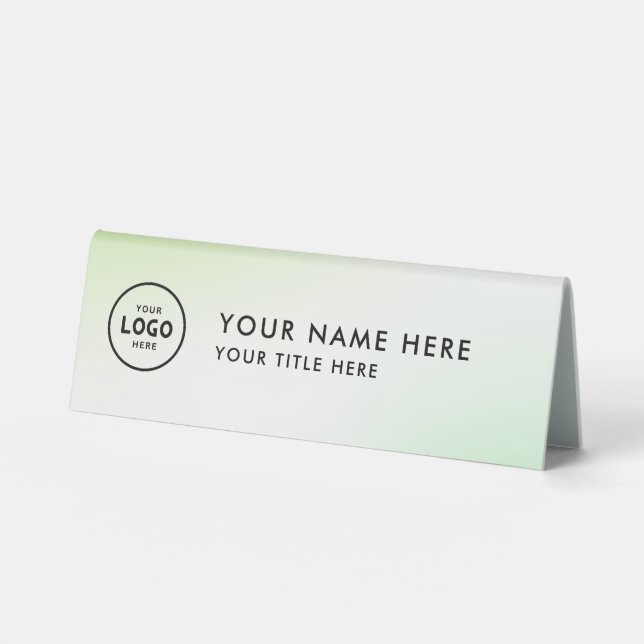 Trendy Professional business logo Desk Nameplate  (Front)