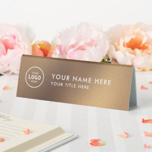 Trendy Professional business logo Desk Nameplate 