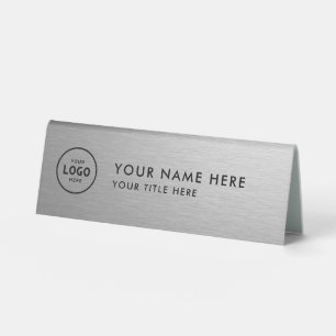 Trendy Professional business logo Desk Nameplate 
