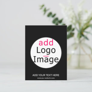 Trendy professional chic extravagant black custom  postcard