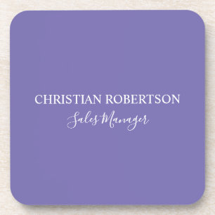 Trendy Professional Chic Periwinkle Colour Modern Coaster