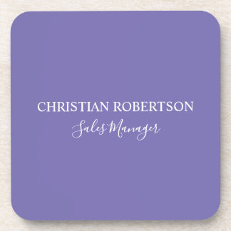 Trendy Professional Chic Periwinkle Colour Modern Coaster