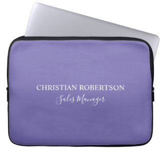 Trendy Professional Chic Periwinkle Colour Modern Laptop Sleeve