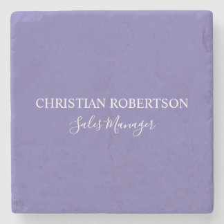 Trendy Professional Chic Periwinkle Colour Modern Stone Coaster