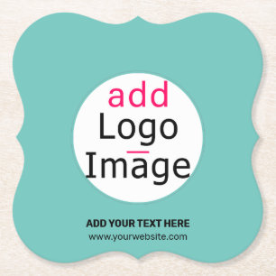 Trendy professional custom logo fresh mint green paper coaster