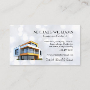 Trendy Professional House Caregiver Services Busin Business Card