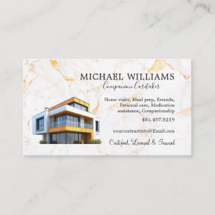 Trendy Professional House Caregiver Services Busin Business Card