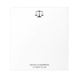 Trendy Professional Lawyer Attorney   Notepad