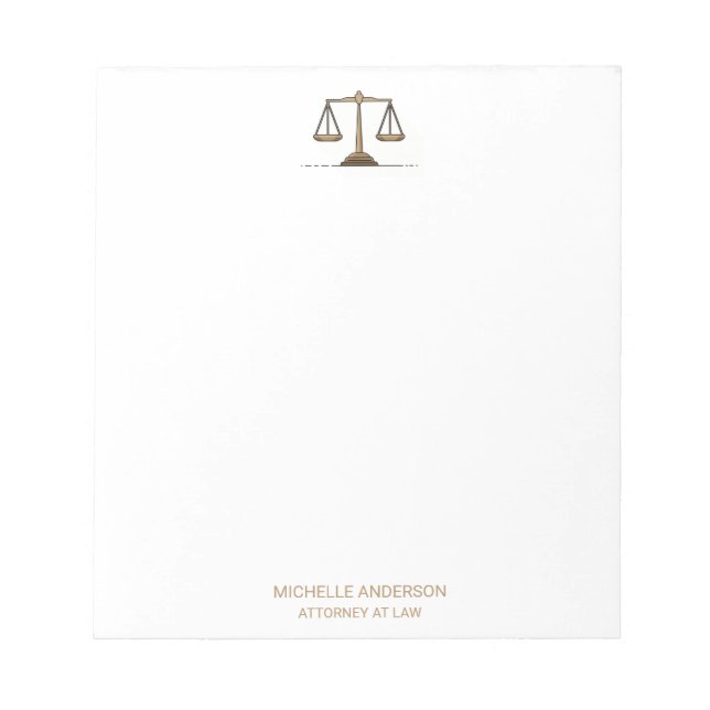 Trendy Professional Lawyer Attorney   Notepad (Front)