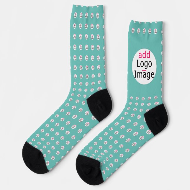 Trendy Professional Modern Chic Customisable Mint Socks (Left)