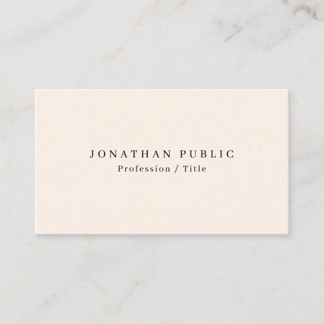 Trendy Professional Modern Creative Sleek Design Business Card (Front)