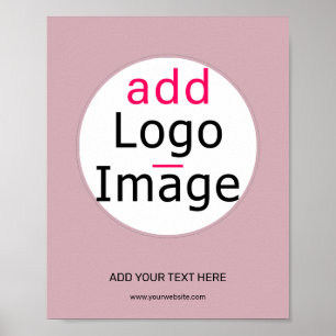 Trendy professional modern customisable dusty rose poster