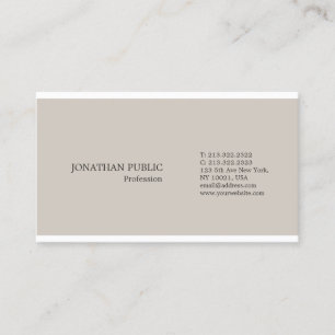 Trendy Professional Modern Elegant Colour Simple Business Card
