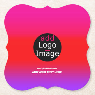 Trendy Professional Party Customizable Magenta Paper Coaster