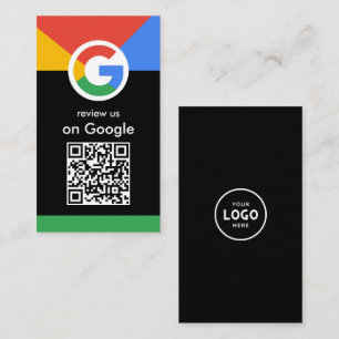 Trendy Professional Scan to Review Google QR Code Business Card