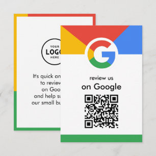 Trendy Professional Scan to Review Google QR Code Enclosure Card