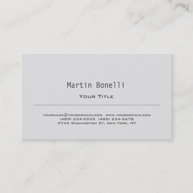 Trendy Professional Simple Modern Business Card (Front)