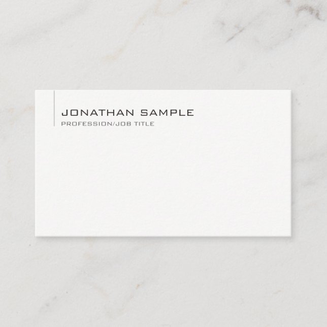 Trendy Professional Template Minimalist Modern Business Card (Front)